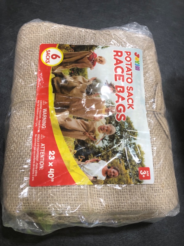 Photo 1 of JOYIN 6 Pack Large Burlap Potato Sack Race Bags, 39" x 25" Potato Sacks Racing Bags for Kids & Adults,Outdoor Play, Family Reunion, Outdoor Picnic Party, Outside Yard Lawn Easter Carnival Games