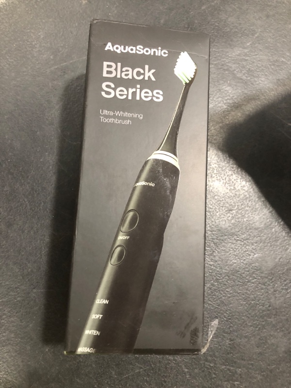 Photo 1 of Aquasonic Black Series Ultra Whitening Toothbrush – ADA Accepted Electric Toothbrush- 8 Brush Heads & Travel Case – 40,000 VPM Electric Motor & Wireless Charging - 4 Modes w Smart Timer