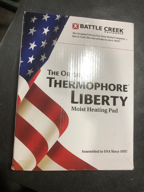 Photo 1 of Assembled in The USA - Thermophore Liberty 2 - Moist Heating pad for Arthritis, Back, Neck, Shoulder Pain and Cramps Relief - Electric, 3 Temperature Settings with auto Shut Off, Large 14" x 27"