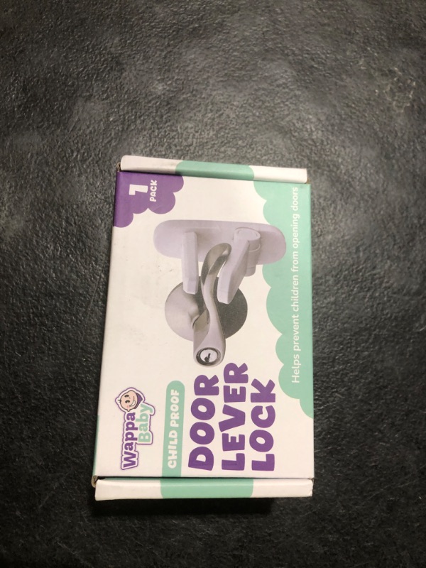 Photo 1 of Door Lever Lock (1 Pack) Prevents Toddlers from Opening Doors. 3.25" L * 1.5" W * 4.5" H Easy One Hand Operation for Adults. Durable ABS with 3M Adhesive Backing. Simple Install, No Tools Needed.