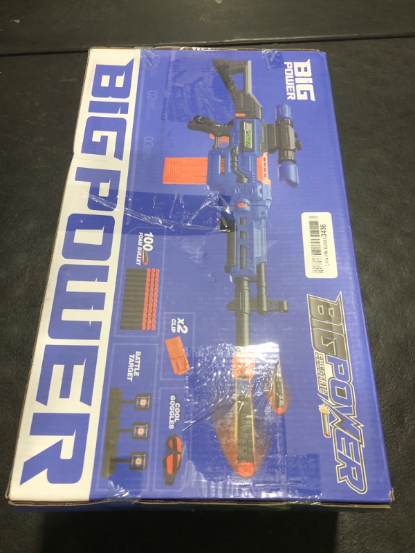Photo 1 of Bigpower Electric Kids Toy Sniper Rifle with Scope Tactical Vest Kit,4 in 1 Automatic Kids Sniper Rifle Toy Guns for Boys 8-12,Rifle Dart Guns Big Size,Toy Guns with Removable Magazines?2 Pcs