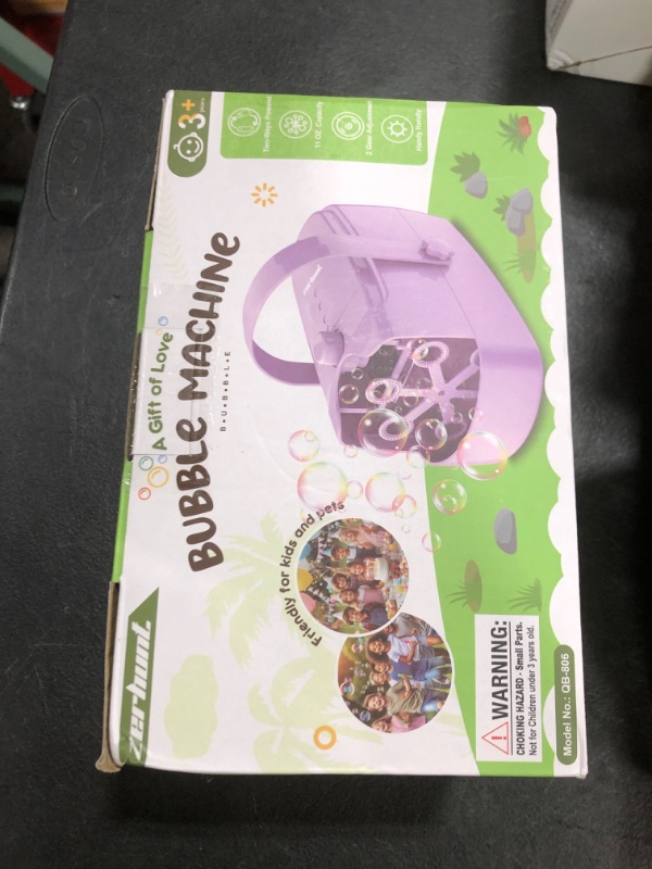 Photo 1 of Bubble Machine Automatic Bubble Maker: Durable Bubble Blower 18000+ Big Bubbles Per Minute for Indoor Outdoor Wedding Birthday Party - Portable Bubble Machine for Kids Toddlers