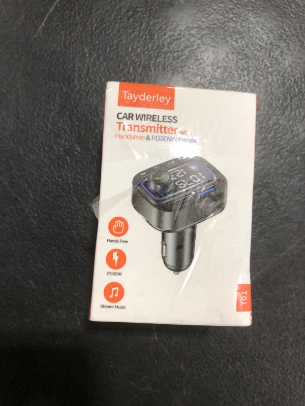 Photo 1 of Bluetooth 5.3 Car Adapter FM Transmitter, 42W (PD30W & 12W) USB C Car Charger Wireless Radio Receiver, Hands-Free Calling MP3 Audio Player Cars Kit, Light Switch & Fast Charging & Deep Bass (Black)