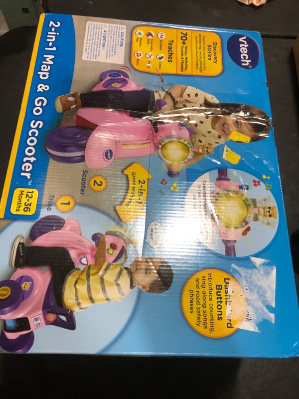 Photo 1 of VTech 2-in-1 Map and Go Scooter for Toddlers, Pink