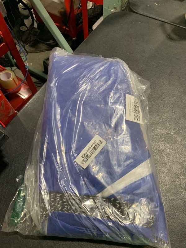Photo 1 of 8x8 Canopy Replacement Top Outdoor Tent only Silver Coated Cover with Ropes, Royal Blue