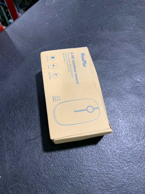 Photo 1 of VssoPlor Wireless Mouse, 2.4G Slim Portable Computer Mice with Nano Receiver for Notebook, PC, Laptop, Computer (Black and Gold)
