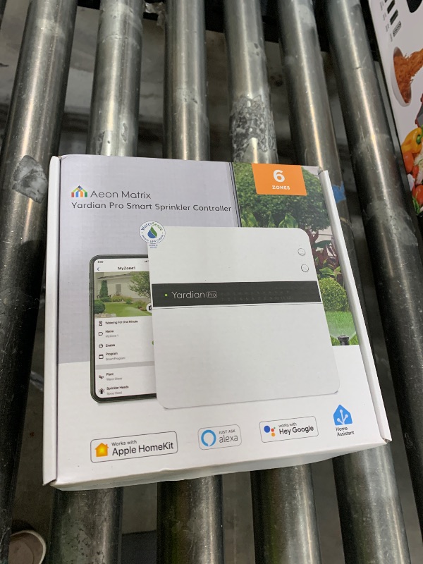 Photo 1 of Aeon Matrix Yardian Pro Smart Sprinkler Controller 6 Zone - Control Buttons, Apple HomeKit, Alexa, Google Assistant and Home Assistant Compatible, Enhanced Wi-Fi, RJ45, Level VI Worldwide Power Supply