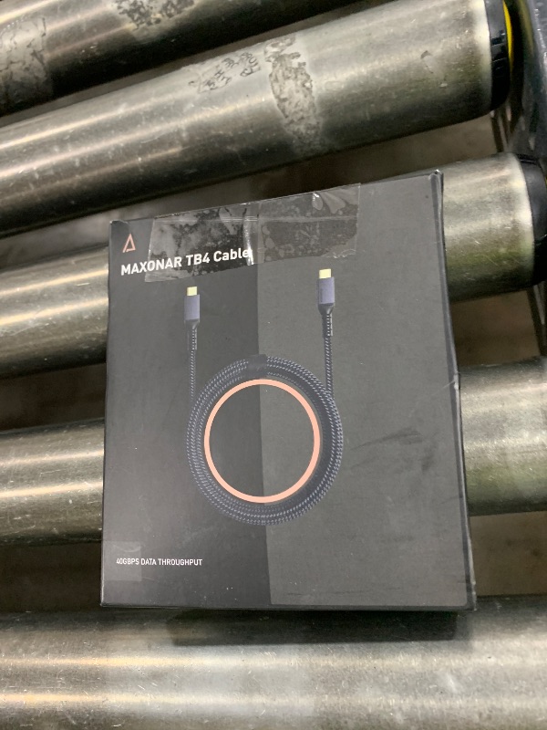 Photo 1 of Maxonar [4Ft] Thunderbolt 4 Cable, 240W Thunderbolt Cable 40Gbps Sync 8K/5K@60Hz Display and for Thunderbolt 4, Thunderbolt 3, USB4, and USB-C Devices