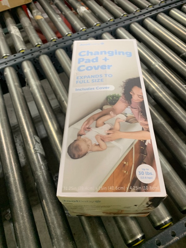 Photo 1 of Jool Baby Soft Changing Pad + Washable Cover, Non-Slip - Fits Standard Changing Tables & Dressers (Off-White/Wave)
