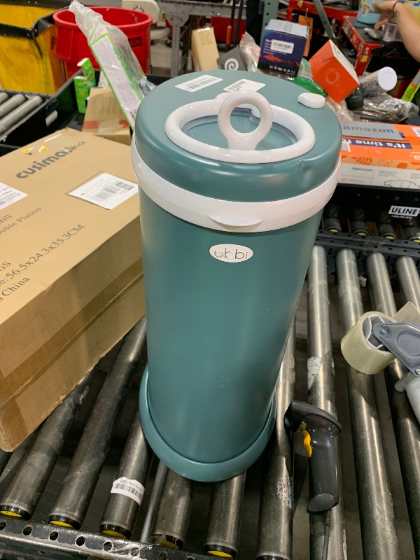 Photo 1 of Ubbi Stainless Steel Diaper Pail, Odor Locking, No Special Bag Required, Award-Winning, Registry Must-Have, Open Water