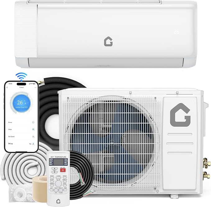 Photo 1 of GarveeHome SEER 22 12000BTU 115V Mini Split Air Conditioner | Energy-Efficient Inverter AC System with WiFi, Remote Control & Easy Installation Kit for Rooms Up to 750 Sq.Ft
