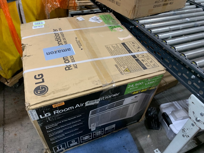 Photo 1 of LG LW2524RD 24,500 Window Air Conditioner, 230V, 1,560 Sq.Ft. (39' x 40' Room Size), Quiet Operation, Electronic Control with Remote, 3 Cooling & Fan Speeds, Auto Restart, 24500 BTU, White
