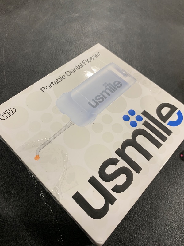 Photo 1 of usmile C10 Portable Water Flosser – Travel-Friendly, 95-Day Battery, 4 Modes, 360° Nozzle, 180ml Tank, IPX7 Waterproof, Dentist-Recommended for Braces, Implants & Sensitive Gums (Blue)