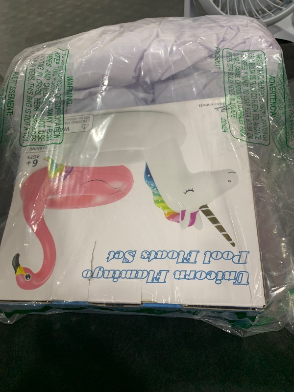 Photo 1 of Inflatable Unicorn Flamingo Pool Floats - Jasonwell 2 Pack Pool Floaties Inflatables Rafts for Swimming Pool Tubes for Floating Lake Beach Floaty Swim Rings Pool Party Toys for Adults Kids