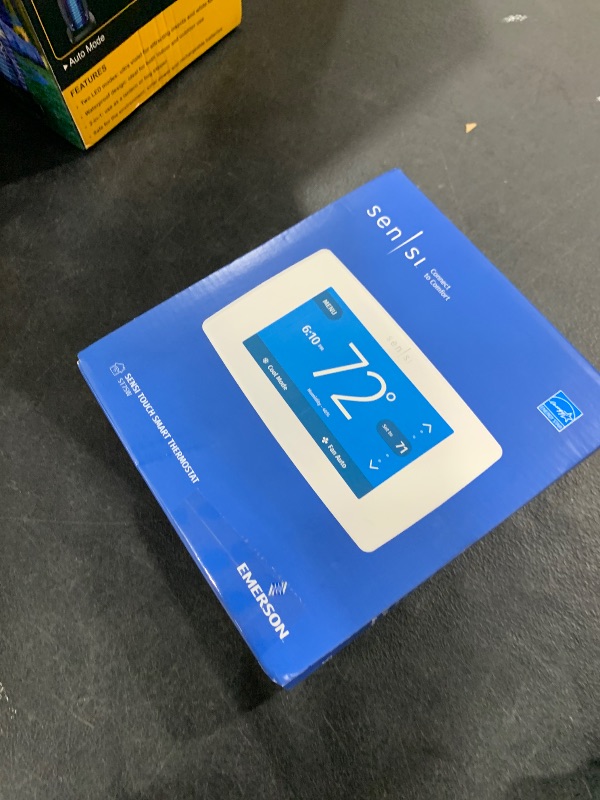 Photo 1 of EMERSON Sensi Touch Wi-Fi Smart Thermostat with Touchscreen Color Display, Works with Alexa, Energy Star Certified, C-wire Required, ST75W , White