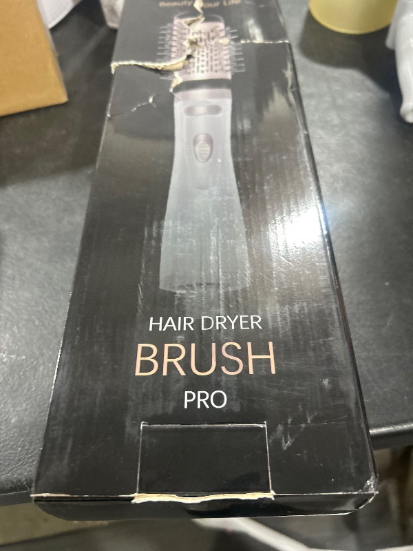 Photo 1 of Hair Dryer Brush, 3-in-1 Rotating Round Hot Air Spin Brush Set with 2 Brushes (2" & 1.5")