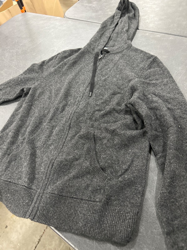 Photo 1 of NAADAM Signature Cashmere Zip Hoodie,Smoke,S