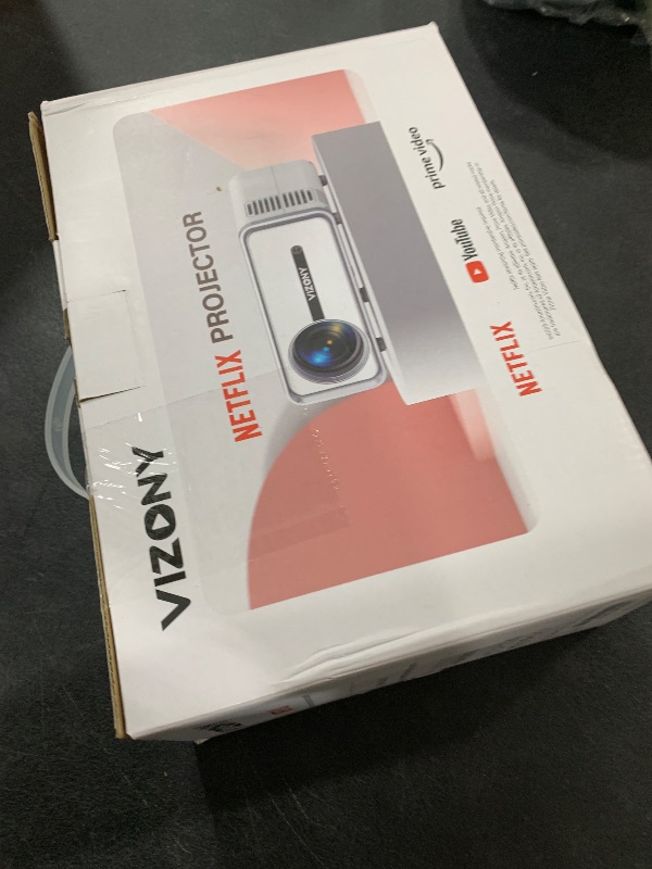 Photo 1 of [Netflix Officially/Dolby Audio] Smart Projector with WiFi and Bluetooth, VIZONY Native 1080P Projector with Apps Built in Netflix, Youtube, Hulu, Disney+, Portable Mini Projector for Indoor/Outdoor