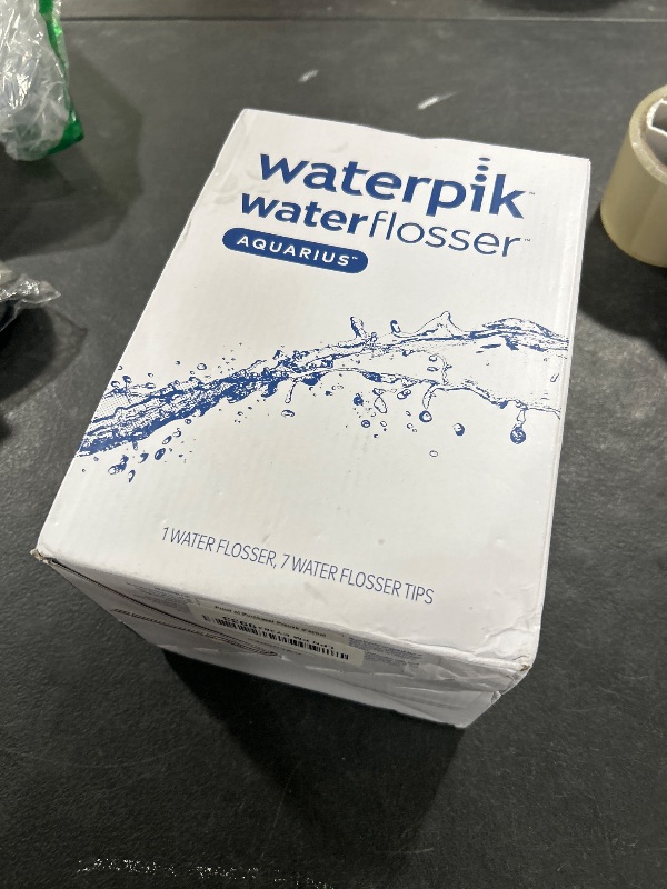 Photo 1 of Waterpik Aquarius Water Flosser For Teeth Cleaning, Gums, Braces, Dental Care, Electric Power With 10 Settings, 7 Tips For Multiple Users And Needs, ADA Accepted, Blue WP-663, Packaging May Vary