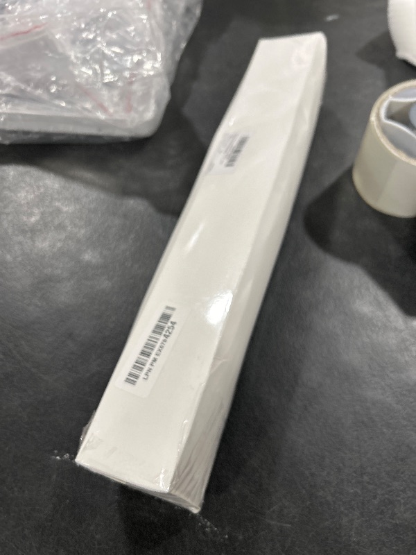 Photo 1 of Zonon 1 Pcs X-Ray Apron Hanger 15 x 2 Inch White Coated Apron Rack for X-Ray Radiation, Stainless Steel, Wall Mount