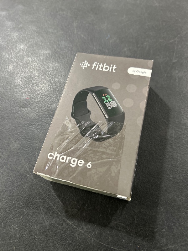 Photo 1 of Fitbit Charge 6 Fitness Tracker with Google apps, Heart Rate on Exercise Equipment, 6-Months Premium Membership Included, GPS, Health Tools and More, Obsidian/Black, One Size (S & L Bands Included)