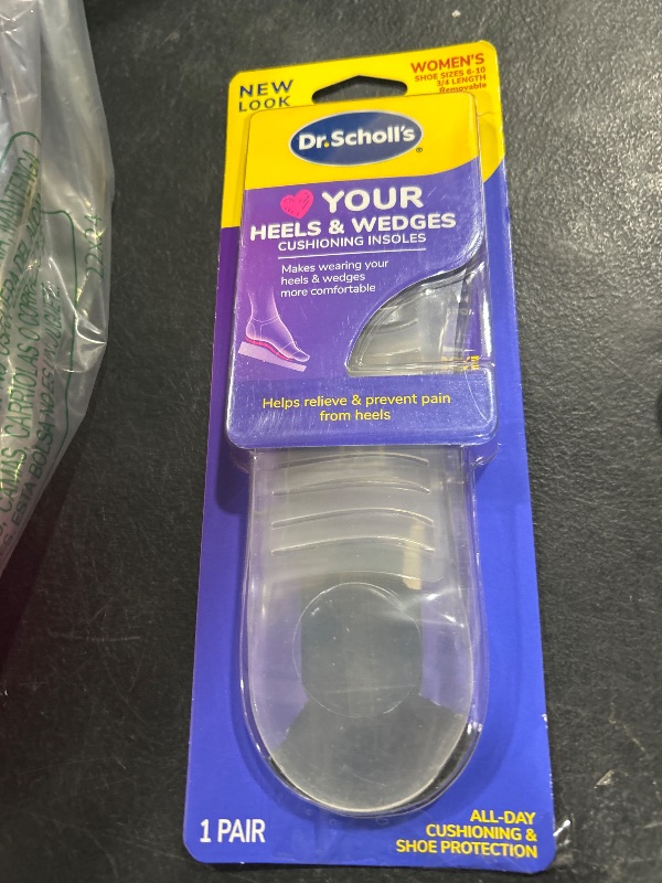 Photo 1 of Dr. Scholl's Love Your Heels & Wedges 3/4 Length Insoles, All-Day Comfort for High Heeled Shoes, Relieve & Prevent Shoe Discomfort, Absorbs Shock, Arch Support, No-Show Discreet Insert, 1 Pair