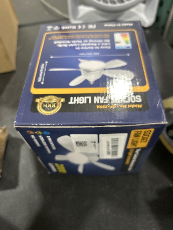 Photo 1 of OSTIVE Socket Fan Light with Remote: 18'' Small Ceiling Fans with Lights, 2000 Lumens Dimmable Led Bulb, 3 Colors 3000K-6500K, Easy Install Screw in E26 Base for Bedroom Living Room Kitchen Garage