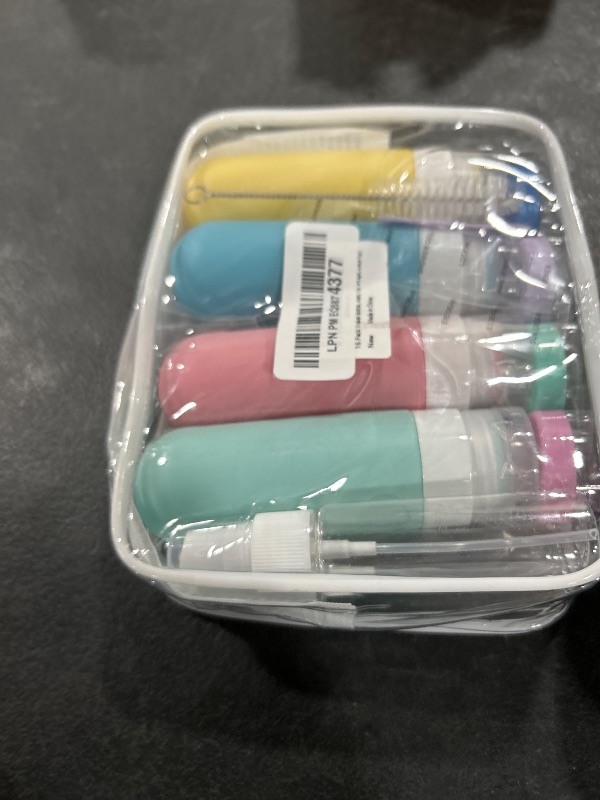 Photo 1 of 16pack Travel Bottles for Toiletries, TSA Approved LeakProof Squeezable Silicone Toiletry Containers for Shampoo, Conditioner, 3oz Portable Refillable Traveling Size Liquid Containers (16Pcs/Colorful)