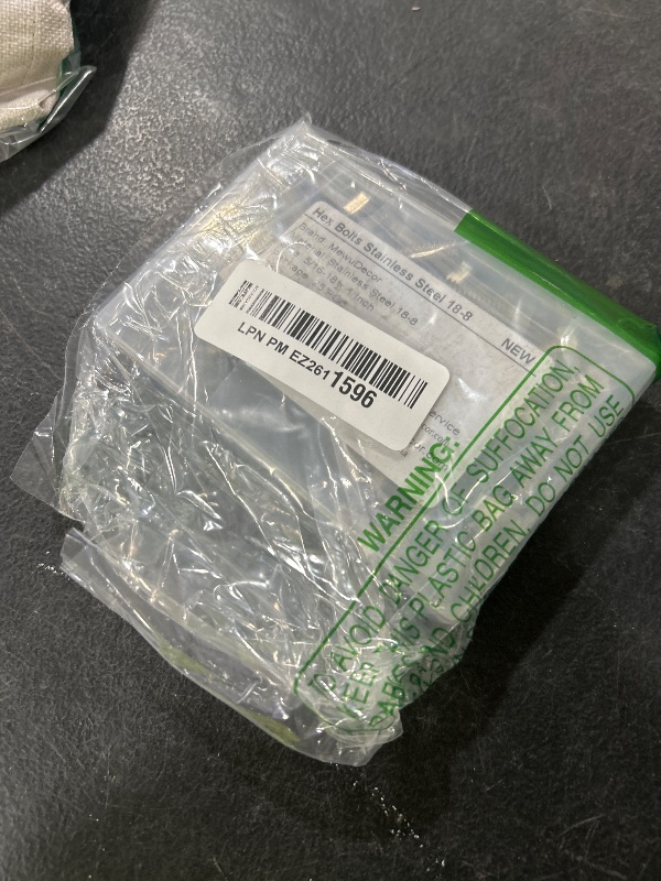 Photo 1 of 5/16-18 x 1" (1/2" to 6" Available) Hex Head Cap Screw Bolts, External Hex Drive, Stainless Steel 18-8 (304), Full Thread, 25 PCS