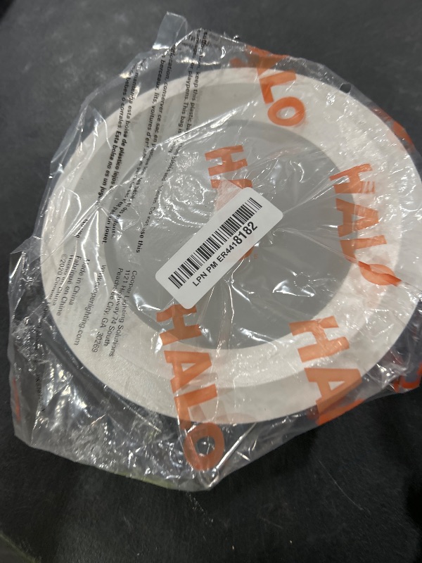 Photo 1 of HALO E26 Series 6 in. White Recessed Ceiling Light Fixture Trim with Frosted Glass Lens, Wet Rated Shower Light