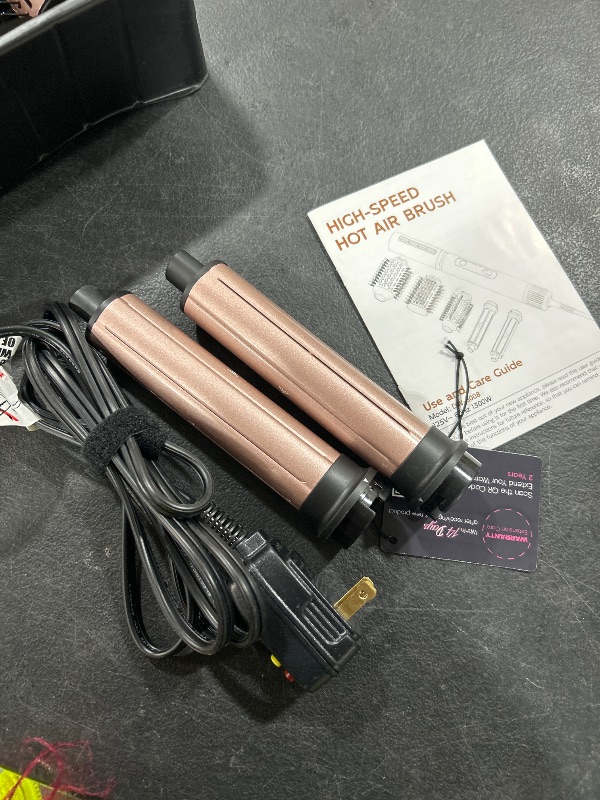 Photo 1 of SKIMI Hair Dryer Brush and Blow Dry Brush, Multi-Hot Air Styler with 110000RPM Brushless Motor, Hot Air Brush for Fast Drying Curling Volumizing Straightening&Styling, High-Speed (Black&Blush Red)