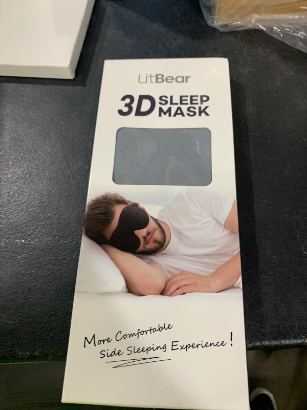 Photo 1 of LitBear Sleep Mask for Side Sleeper Women Men, Eye Mask for Sleeping Light Blocking, 3D Contoured Cup Sleeping Mask, Soft Breathable Sleep Eye Mask with Adjustable Elastic Strap for Flight Nap