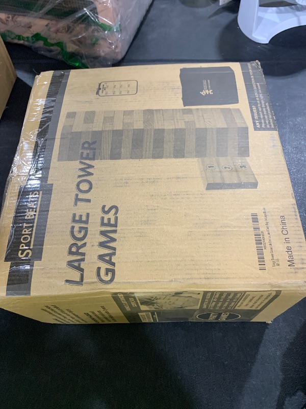 Photo 1 of Outdoor Games Large Tower Game 54 Blocks Stacking Game Includes Carry Bag and Scoreboard