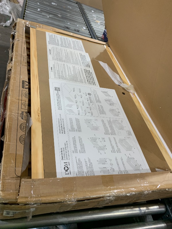 Photo 1 of Dream On Me Folding Full Size Convenience Crib In Natural, Two Adjustable Mattress Height Positions, Comes With Heavy Duty Locking Wheels, Flat Folding
