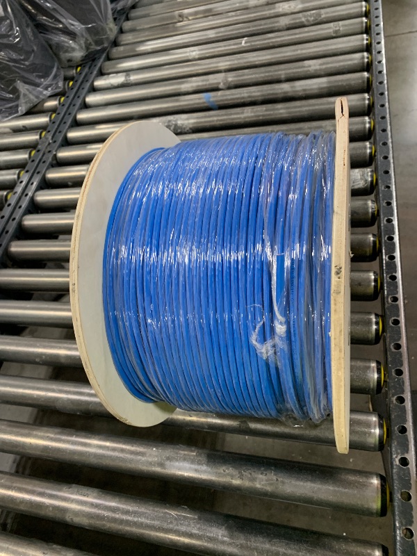 Photo 1 of ICC Cat6 CMP Plenum 1000ft UTP 23AWG Solid Pure Copper, True Plenum Certified by UL Bulk Ethernet Cable, PoE++, 500MHz, Reelex No Tangle Pull Box, TAA, National Electrical Code Compliant, Blue
