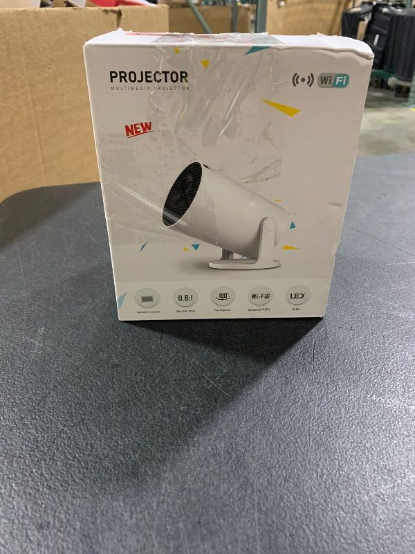 Photo 1 of Mini Projector, HY300 Pro Projector with Wifi and Bluetooth, Portable Projector Support 1080p 4k Decoding, Android 11.0, 200Ansi lm, 180° Rotating, 0.8:1 Short Throw Projector,for room, Camping, Trips