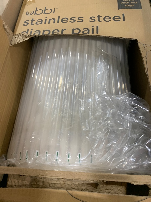 Photo 1 of Ubbi Stainless Steel Diaper Pail, Odor Locking, No Special Bag Required, Award-Winning, Registry Must-Have, Cream