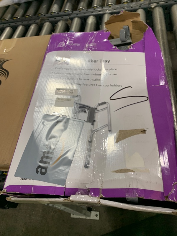 Photo 1 of DMI Walker Tray, Rollator Tray, Mobility and Walker Accessory Tray Table Fits Most Standard Walkers, Folding with Two Cup Holders and Tool Free Assembly, 16 x 11.8 inch