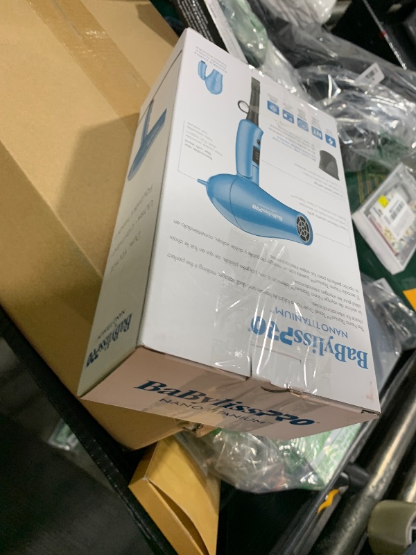Photo 1 of BaBylissPRO Nano Titanium Travel Dryer, Blue