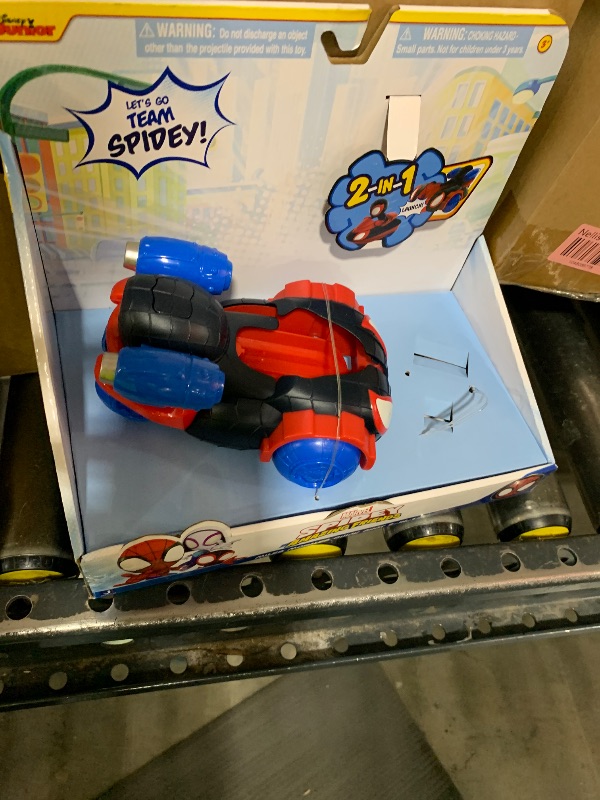Photo 1 of Jazwares Marvel’s Spidey and His Amazing Friends Quick Shot Vehicle (Miles Morales: Spider-Man) - Quick Shot 2-in-1 Vehicle with Miles Morales: Spider-Man