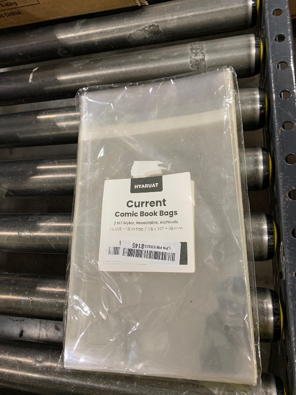 Photo 1 of HYARUAT Resealable Mylar Current Comic Bags - Archival Quality & Acid-Free, 7" x 10.5", 1.5" Flap, 2 Mil Protection for Comic Book Collectors (50 Pack)