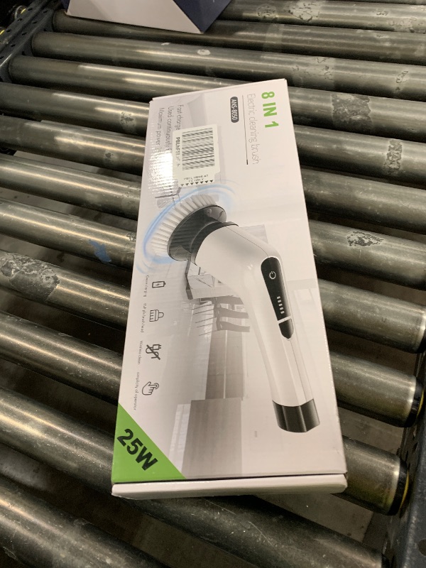 Photo 1 of Bomves Electric Spin Scrubber, Cordless Cleaning Brush Scrubber for Home, 8 Replaceable Brush Heads-90Mins Work Time, 3 Adjustable Size, 2 Speeds for Bathroom Shower Bathtub Glass Car
