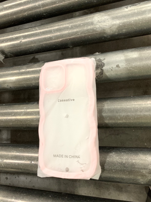 Photo 1 of Caseative for iPhone 12 Pro Max Case,Cute Curly Wave Frame Shape Shockproof Soft Phone Case (Pink)