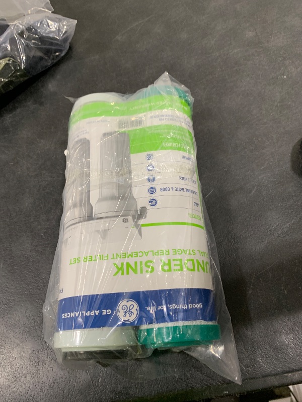 Photo 1 of GE SmartWater FXSVC Under Sink Water Filter, Replacement for Water Filtration System, Twice-Filtered Water, Reduces Sediment & Other Impurities from Water, Replace Every 6 Months, 2 Filters