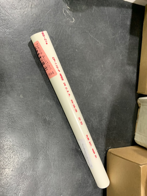 Photo 1 of VENTRAL PVC Pipe Sch40 3/4 Inch (0.75) White Custom Length 1FT Feet