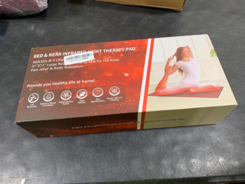 Photo 1 of Red Light Therapy for Body, 31.5" * 11.8" Red Light Therapy Pad, Dual Chip Grade 360 LEDs 660nm & 850nm Infrared Light Therapy for Body Back Waist Shoulder Knee Joint Pain Relief, Gift for Women Men