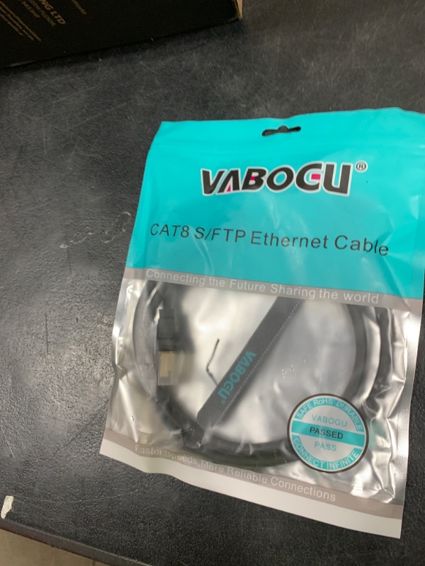 Photo 1 of Vabogu Cat 8 Ethernet Cable, 3ft Heavy Duty High Speed Internet Network Cable, 26AWG, 2000Mhz 40Gbps with Gold Plated RJ45 Connectors, Shielded for Indoor & Outdoor Use