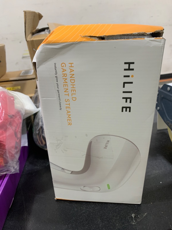 Photo 1 of HiLIFE Steamer for Clothes, Handheld Clothes Steamer with Large 300ml Tank, 1100W Strong Power, 30S Fast Heat-up, Garment Fabric Wrinkle Remover, Portable & Compact Travel Size ONLY FOR 120V (White)