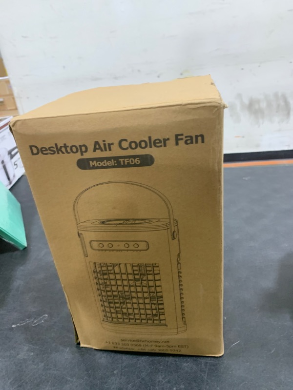 Photo 1 of Mini Air Conditioner, Portable Air Conditioners w/Remote, Auto-off Timer, 5400mAh Built-in Battery,1.2L Water Tank & 2 Ice Boxes, Evaporative Air Cooler With 3Speeds, Desktop Fan For HomeOutdoors