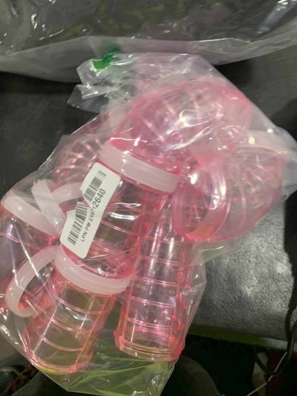 Photo 1 of Hamster Tunnel Tube Toy Pet DIY Assorted Toy Transparent Adventure Pipe Playground Excercise Set for Mouse Hamster and Other Small Animals (Pink)